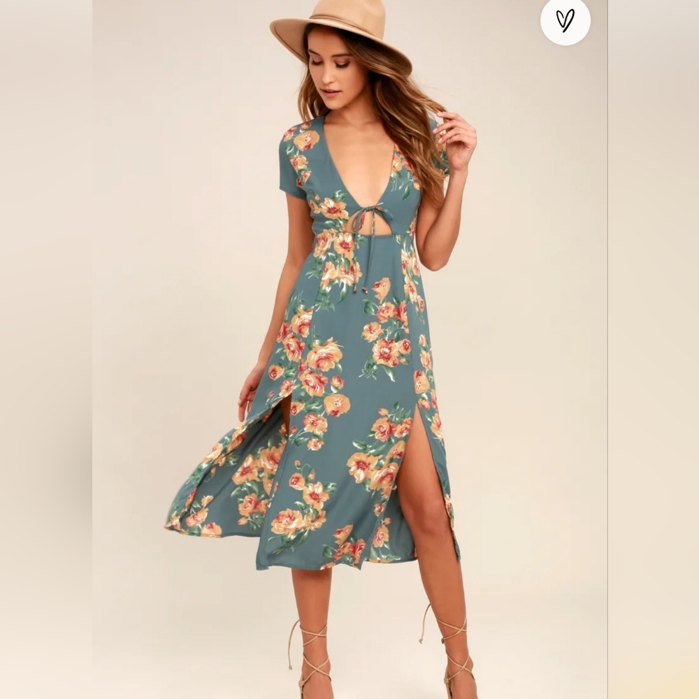 Lulu's Floral Midi Dress